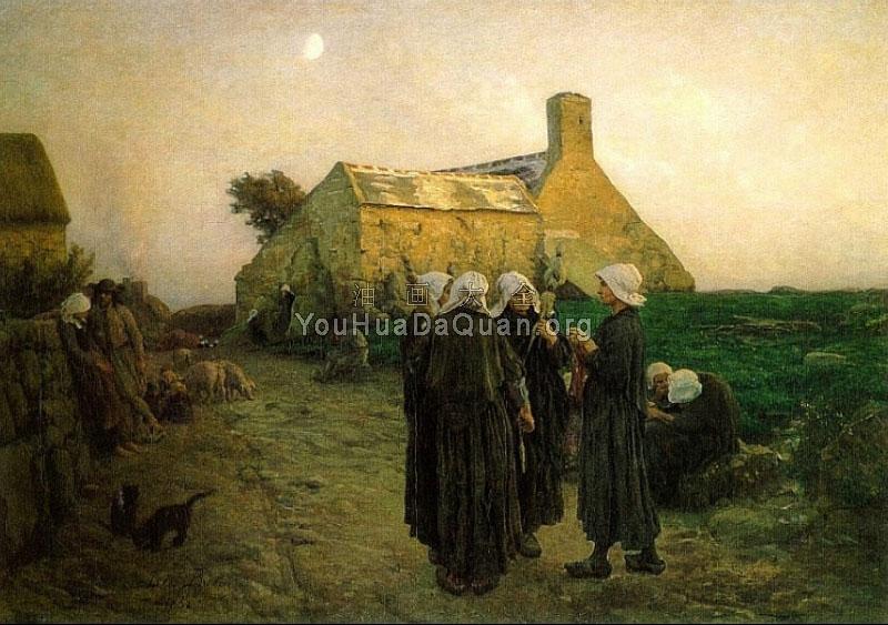 Evening in the Hamlet of Finistere - 朱利斯·布雷顿